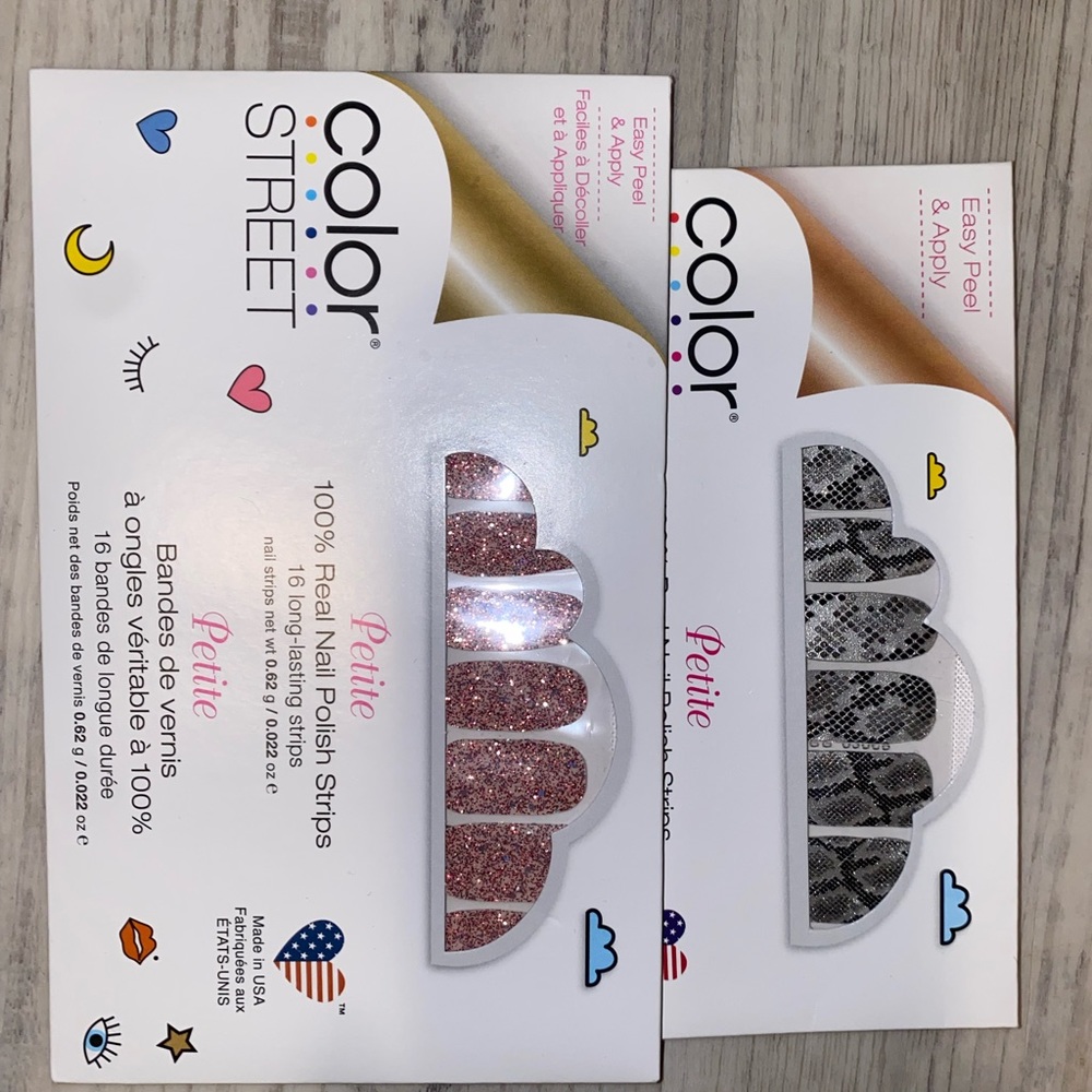 Tiny & shiny, goodnight hiss, glittery can’t PETITE BUNDLE nail polish strips